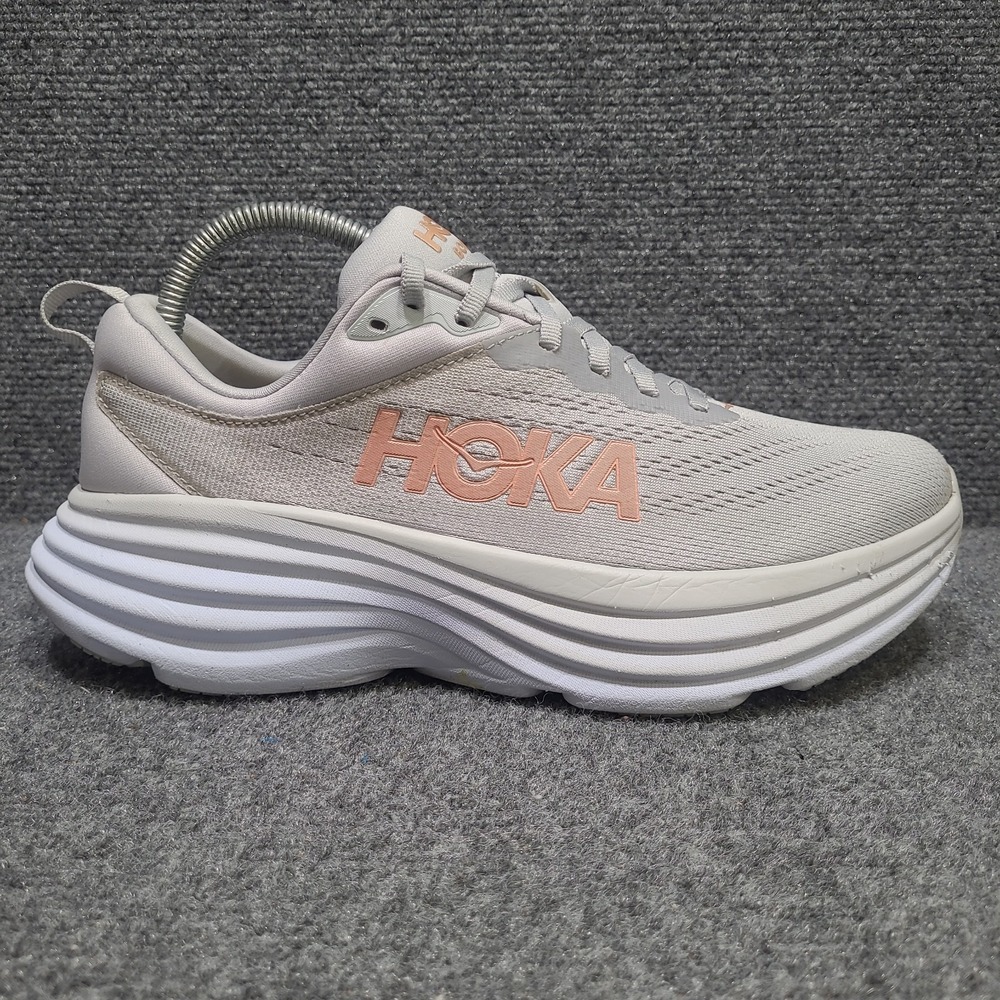 Hoka One One Bondi 8 1127952-HMLR Women's US 8.5 B Running Shoes Gray Sneakers - Picture 7 of 13